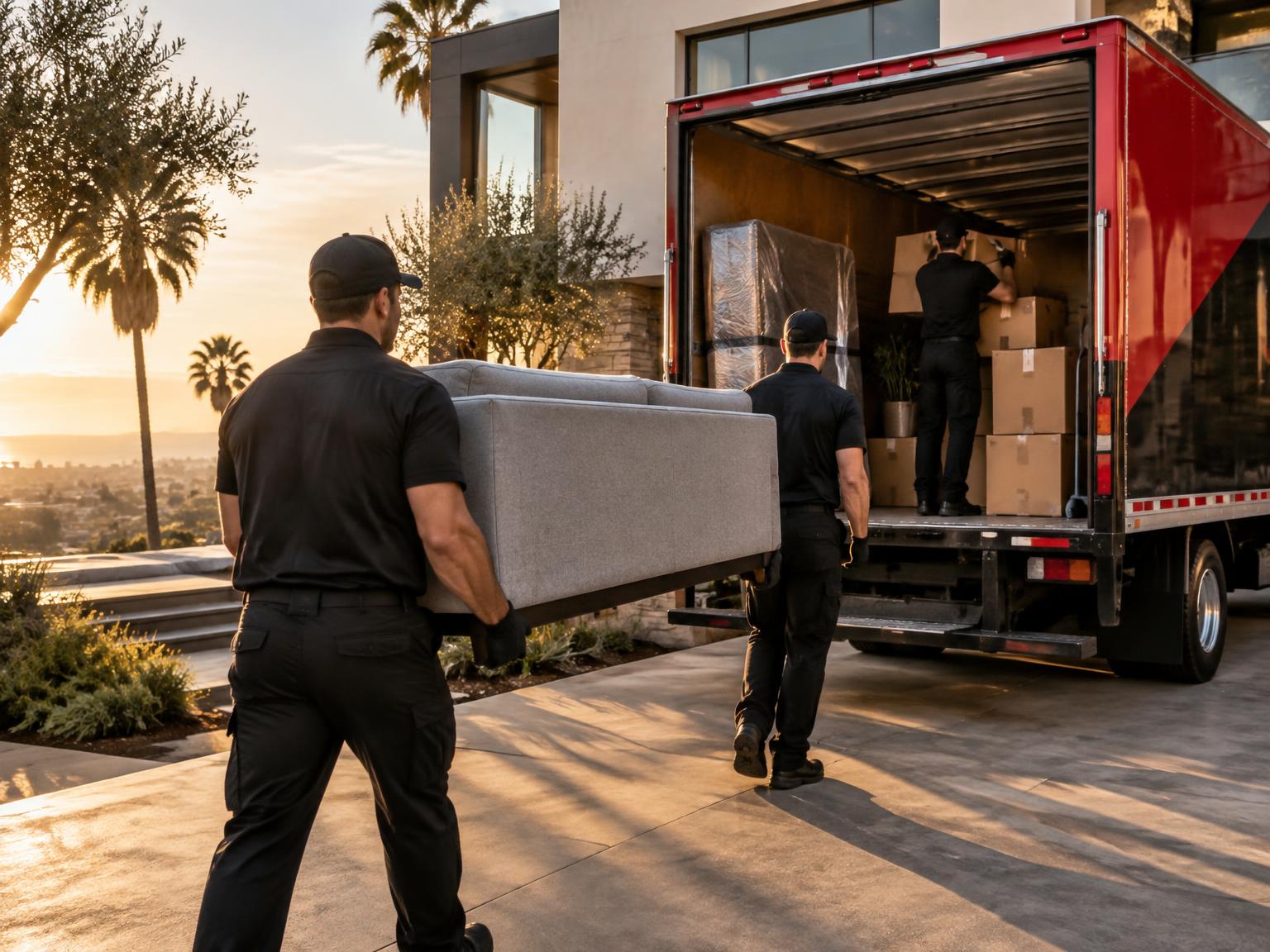 Rockstar Pro Movers crew loading a moving truck